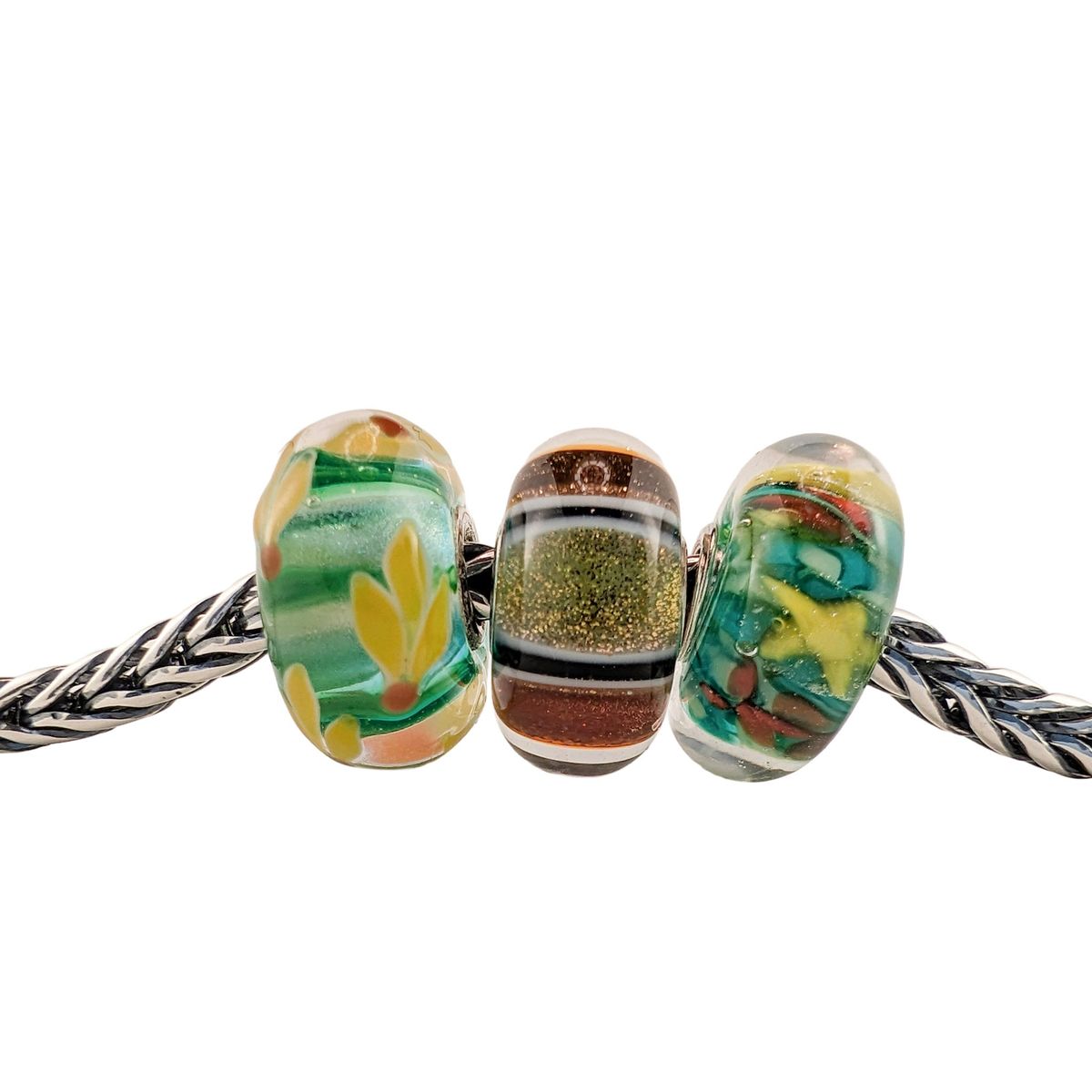 トロールビーズ Trollbeads グリーンシャワー Green Shower ウィンターユニーク2025 Winter Uniques 2025