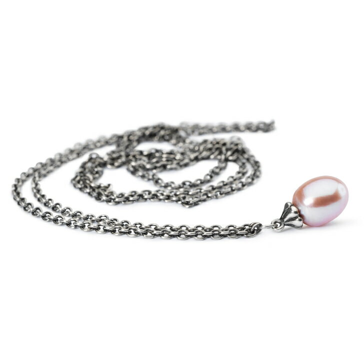 トロールビーズ Trollbeads ローズパールネックレス Fantasy Necklace with Rosa Pearl シルバー Silver 淡水パール Freshwater Pearl チェーン Chain 60cm/ 70cm/ 80cm/ 90cm/ 100cm/ 110cm/ 120cm 長さ選択可能 レディース メンズ 兼用 ユニセックス ギフト Gift