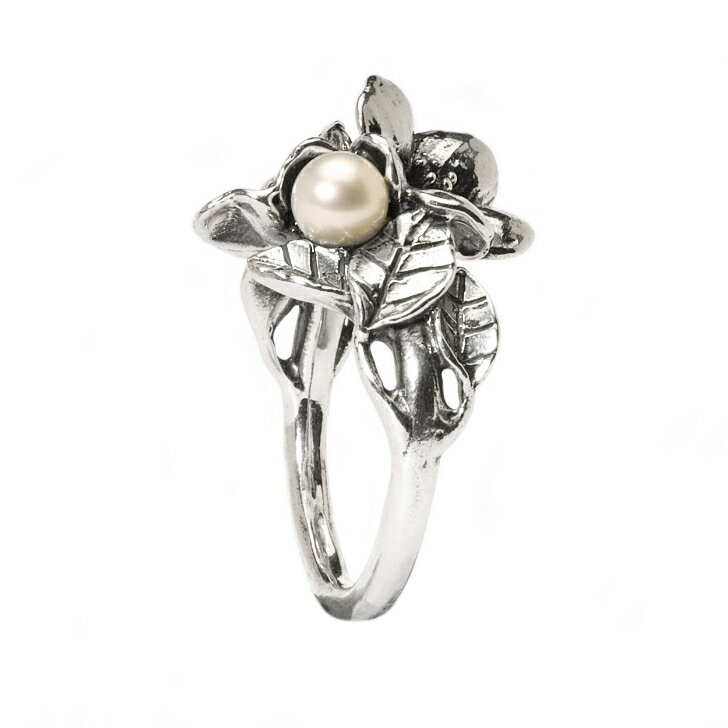 ȥӡ Trollbeads ۡ󥦥ѡ Hawthorn With Pearl Ring  С Silv...