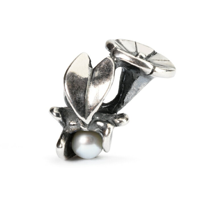 トロールビーズ Trollbeads バインドウィードオブセプテンバー (9月の誕生花) Bindweed of September シルバー Silver パール Pearl ビーズ Beads