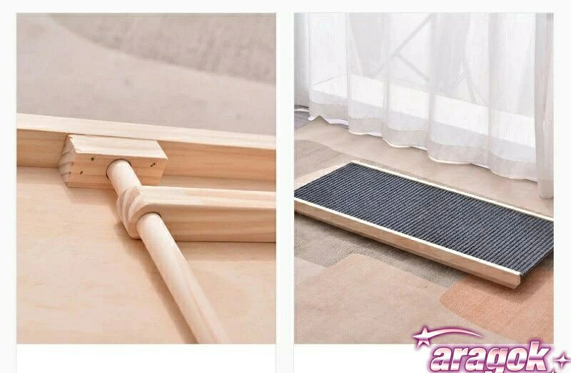 TR online storeの【全品5%ポイント】犬 猫 ペット 階段 スロープ 折り畳み 木製 軽量 高さ調節 滑り止め 介護 老犬 子犬 省スペース 組み立て簡単 踏み面 安定 コンパクト｜省スペースで整理整頓に｜アングル2