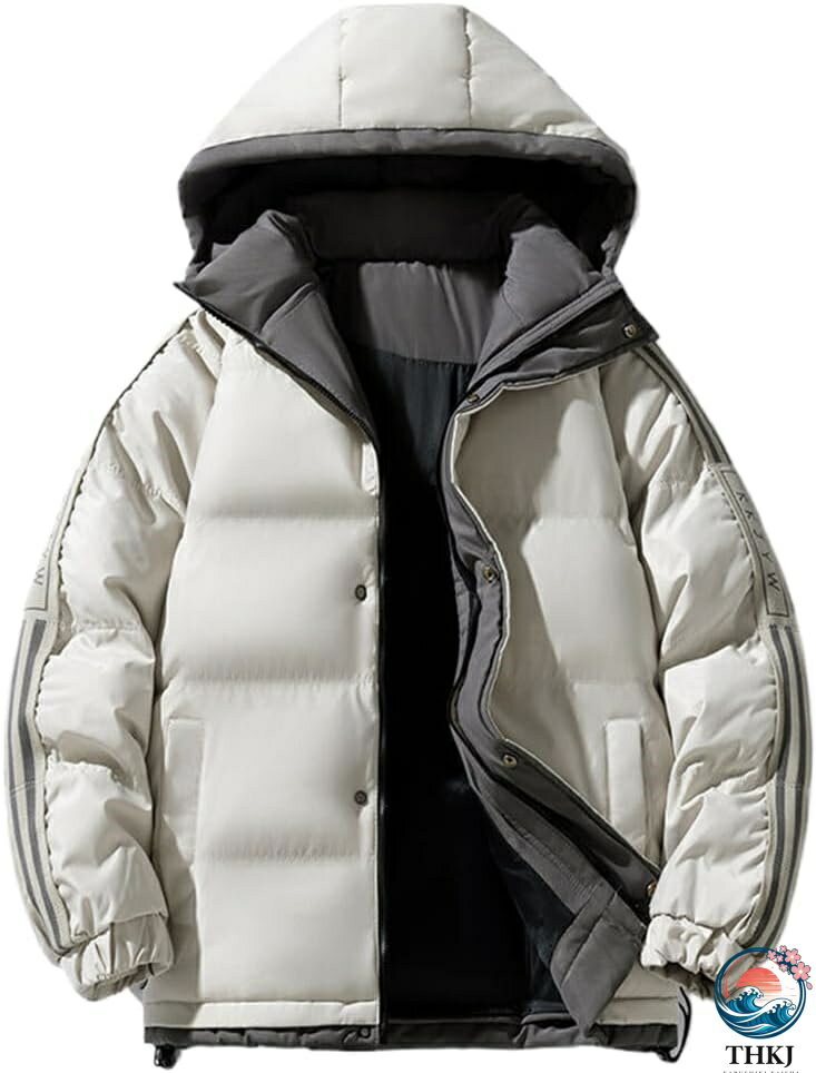中綿ジャケット メンズ ダウンジャケット 防寒 保温 ダウンコート ショート フード...
