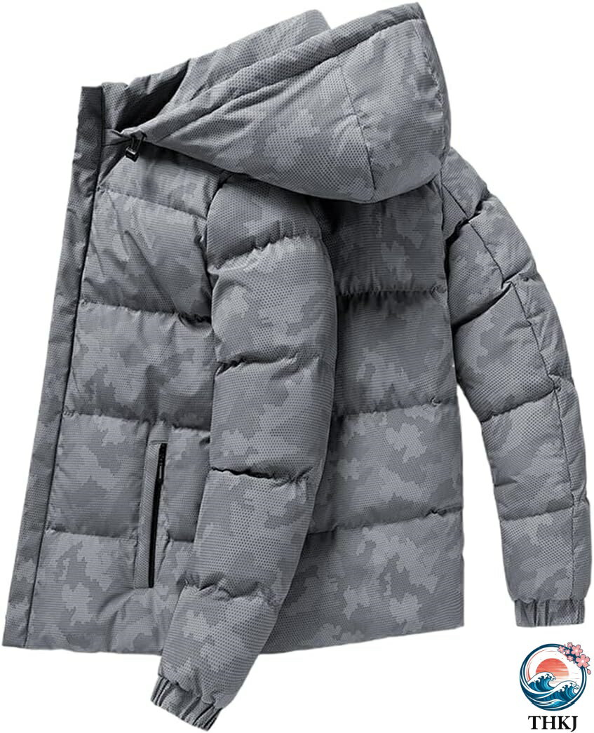 中綿ジャケット メンズ ダウンジャケット 防寒 保温 ダウンコート ショート フード...