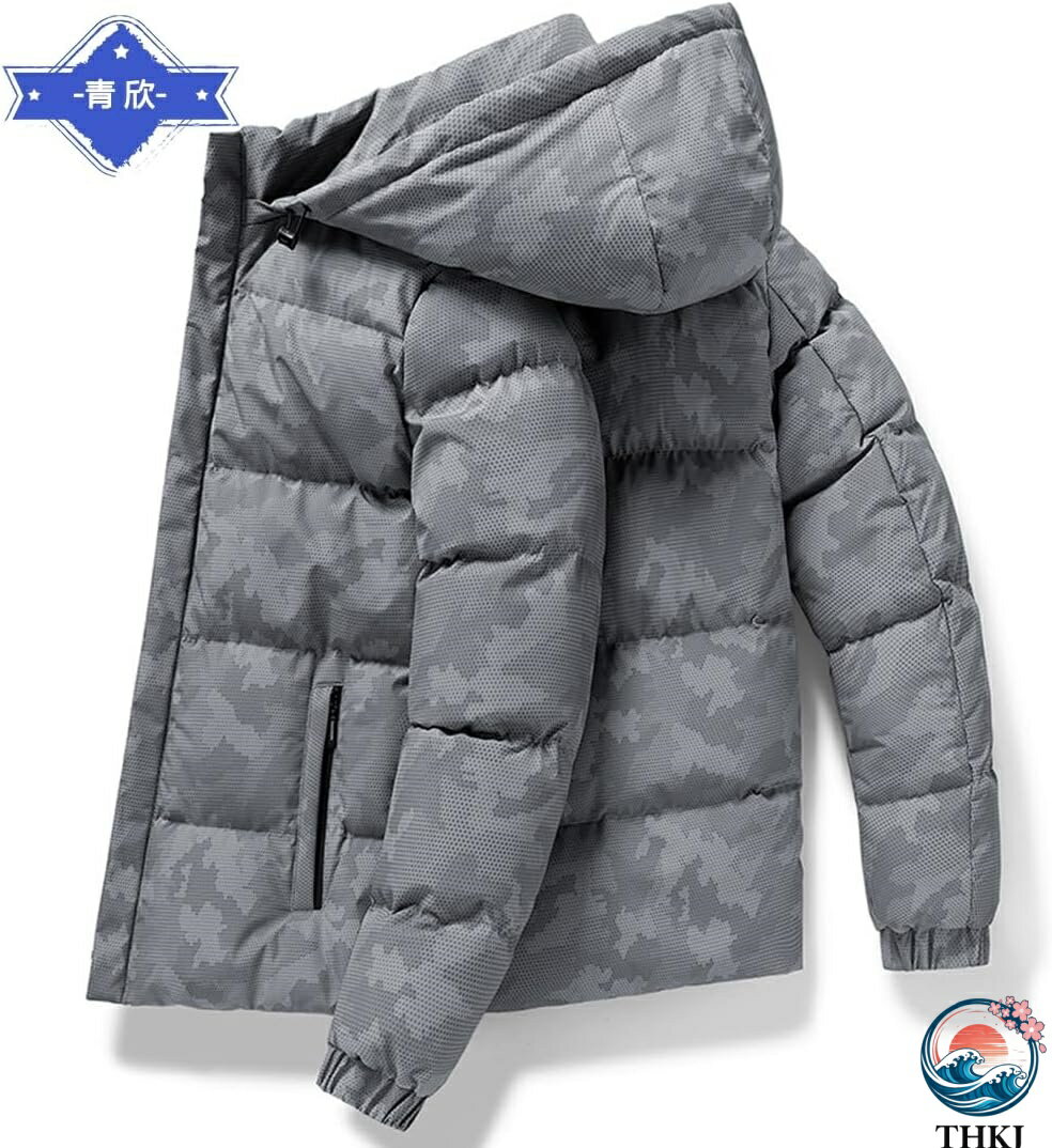 中綿ジャケット メンズ ダウンジャケット 防寒 保温 ダウンコート ショート フード付き 大きいサイズ 軽量 アウトドア ジャケット おしゃれ 暖かい カジュアル スポーツ 登山 通勤通学 春服 秋