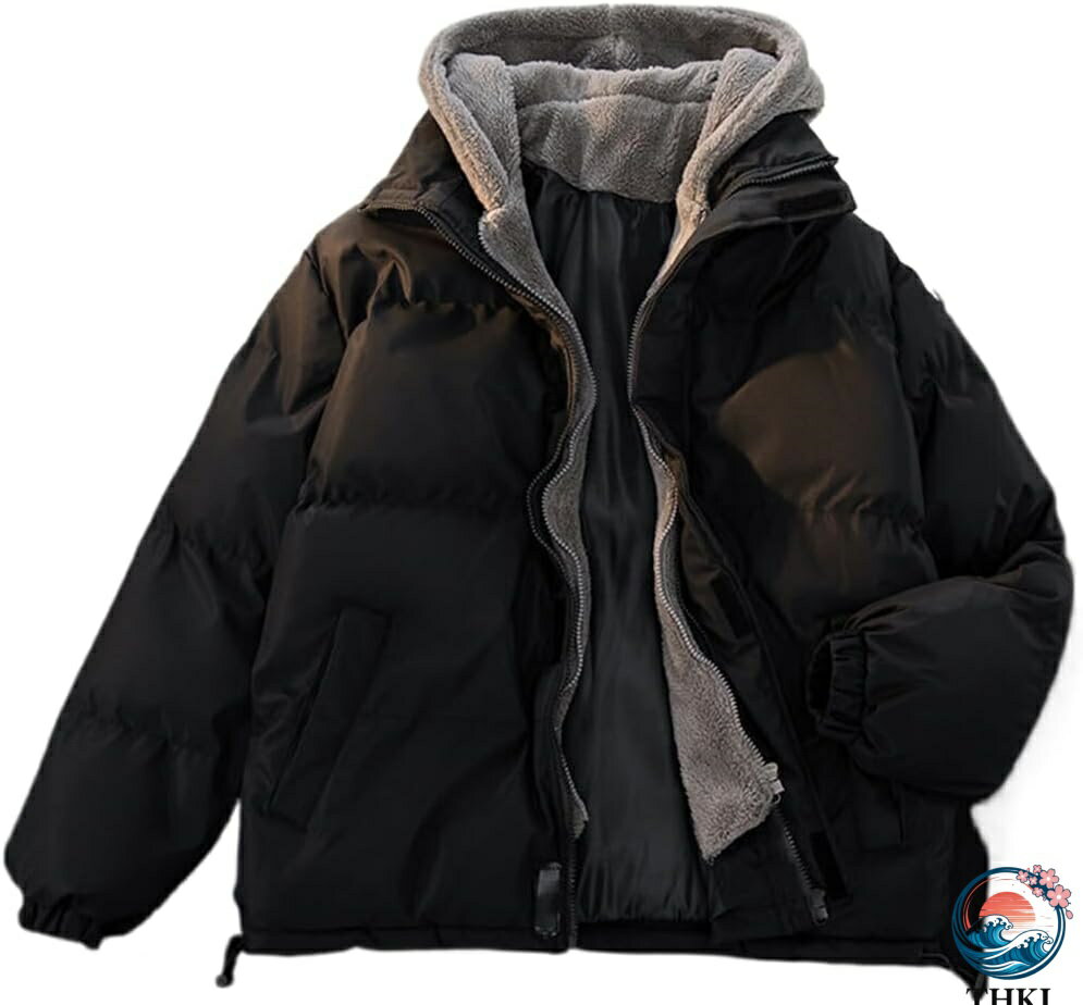 中綿ジャケット メンズ ダウンジャケット 防寒 保温 ダウンコート ショート フード...