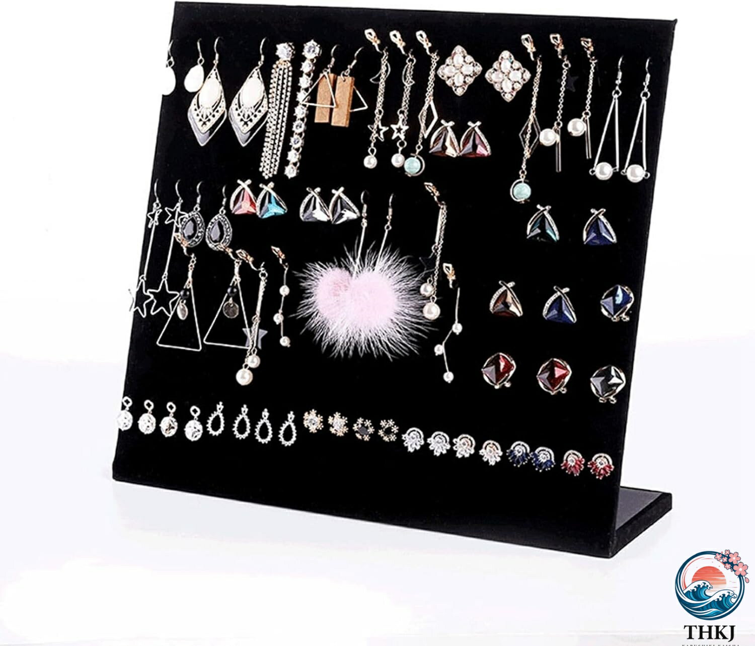 樂天商城 - ネックレススタンド L型 レディース 33*10*29cm-ネックレス アクセサリースタンド 11本用 ディスプレイ ベロア調 ジュエリー トレイ ジュエリーケース ジュエリーボード ネックレスケース