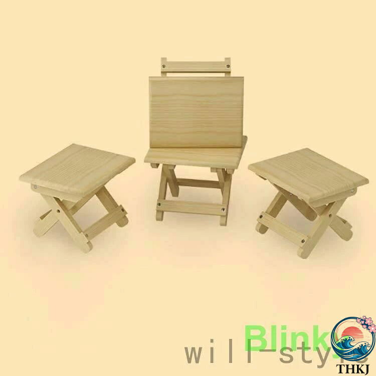 【全品5%ポイント】木製 スツール 折りたたみ 完成品 椅子 キッズ 角型 ロースツール 子供用 イス ミニスツール 小さい 天然木 花台 低い椅子 ウッドスツール 幼児 [3]