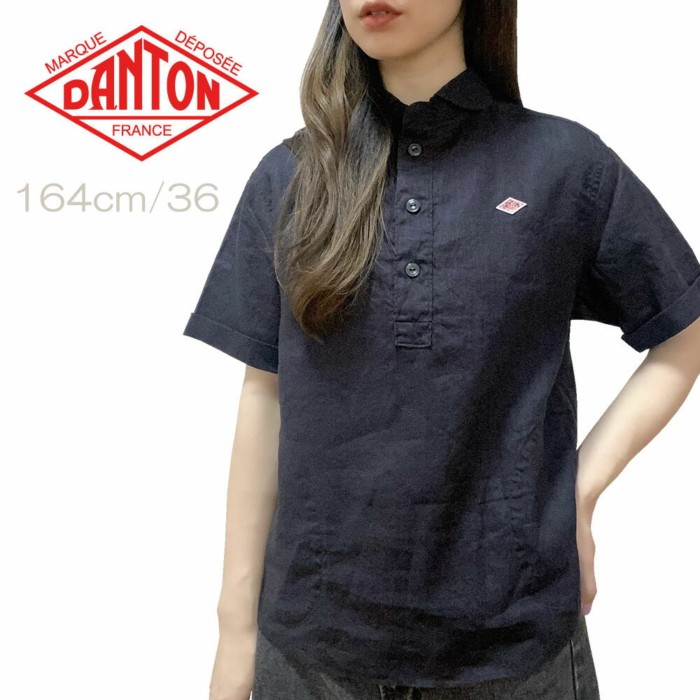 【クーポン対象外 ご利用後も適用前の価格にて販売】【2026SS】 DANTON ダントン ラウンドカラー リネン プルオーバーシャツ レディース DT-B0283 FLI