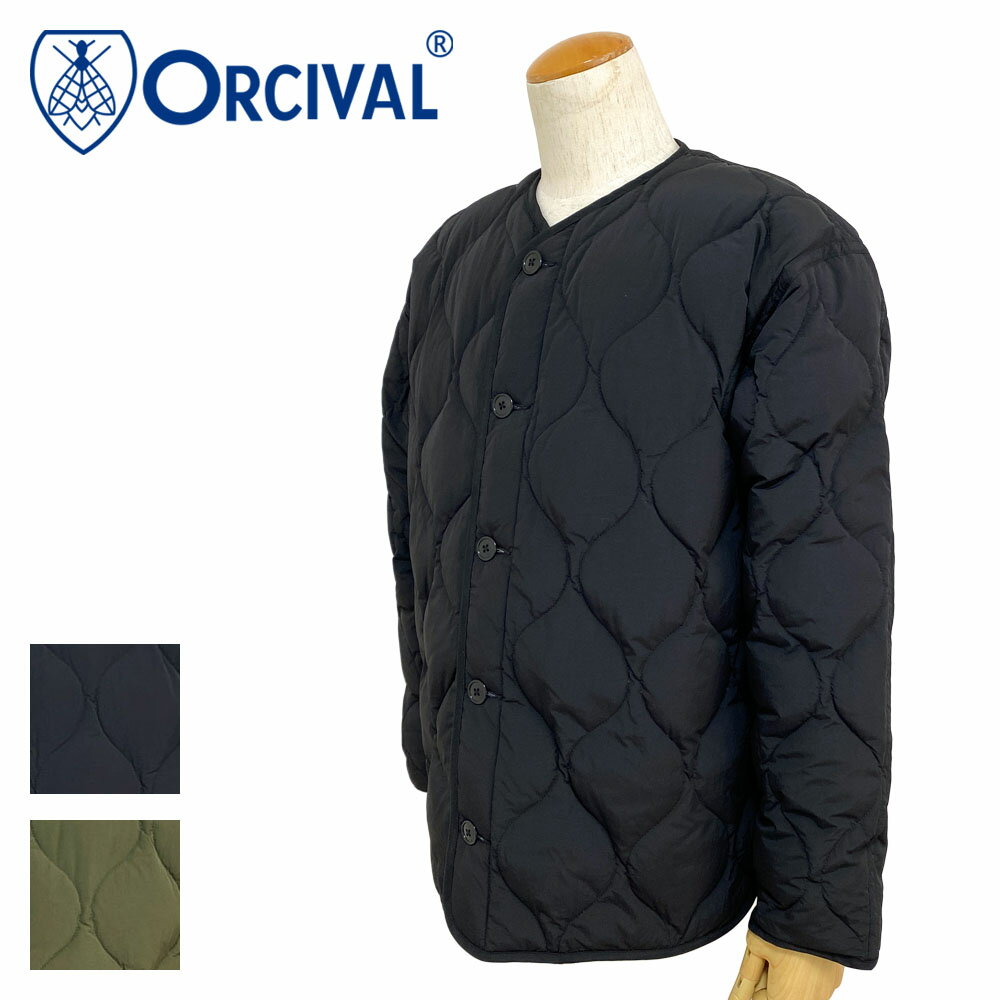 Orcival【オーチバル】キルトダウン ノーカラージャケット Men's【OR-A0089 NSY】