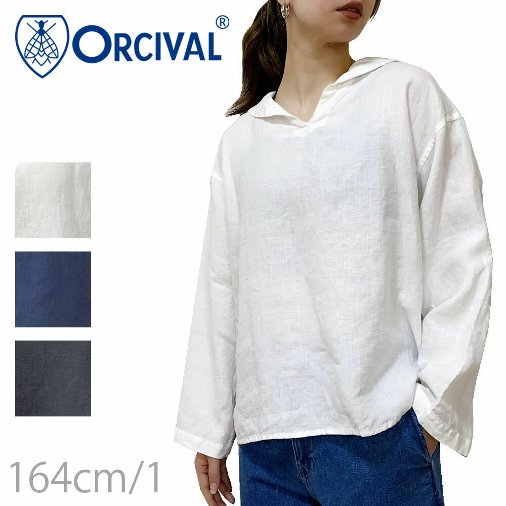 【2024SS】 Orcival オーシバル リネン セーラーカラーシャツ レディース OR-B0262 YLM