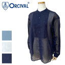  Orcival オーシバル シアーコットン バンドカラーシャツ レディース OR-B0270 VOM