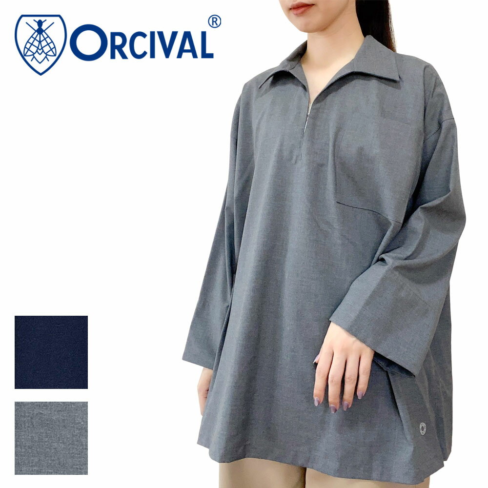 【2025AW】Orcival オーシバル ストレッチブロード スキッパーシャツ レディース OR-B0419 TWR