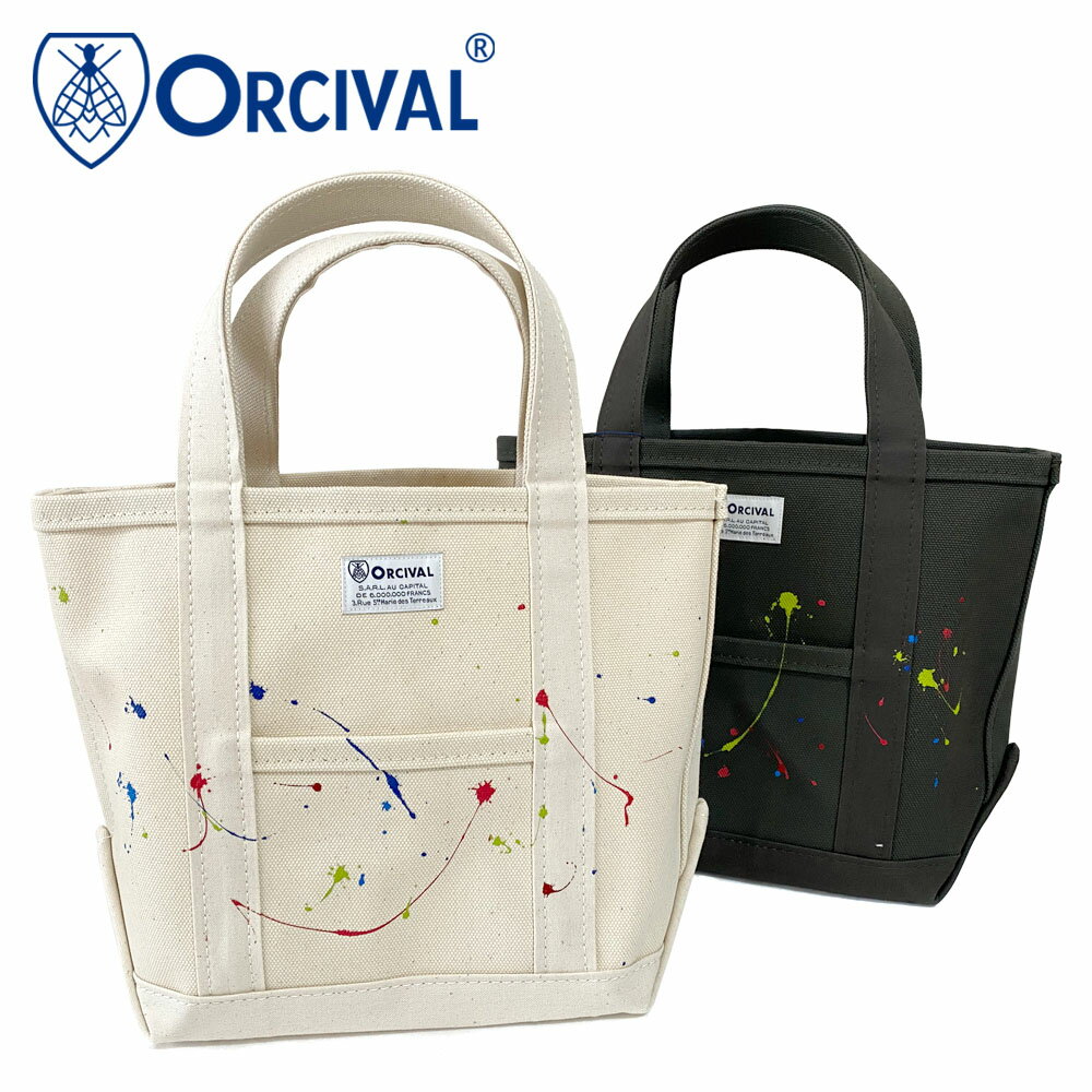 【2024SS】 Orcival オーシバル ペイント キャンバストートバッグ Sサイズ OR-H0285 KWC