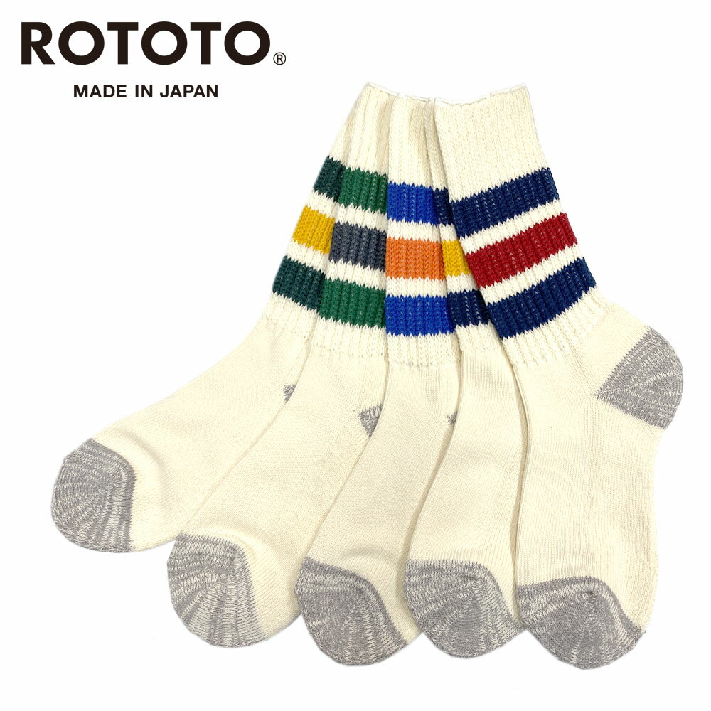 【SALE】【2023AW】RoToTo【ロトト】COARSE RIBBED OLDSCHOOL CREW SOCKS(メンズ・レディース)【R1255】