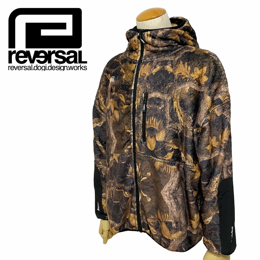 【SALE】reversal【リバーサル】BOTANICAL CAMO BOA FLEECE BIG SILHOUETTE SWEAT PARKA Men 039 s【rv21aw207b】