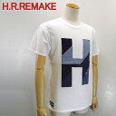 H.R.REMAKE【HRリメイク】デニムレジメンタル パッチワーク ビッグHパッチ Tシャツ Men 039 s【700081030】