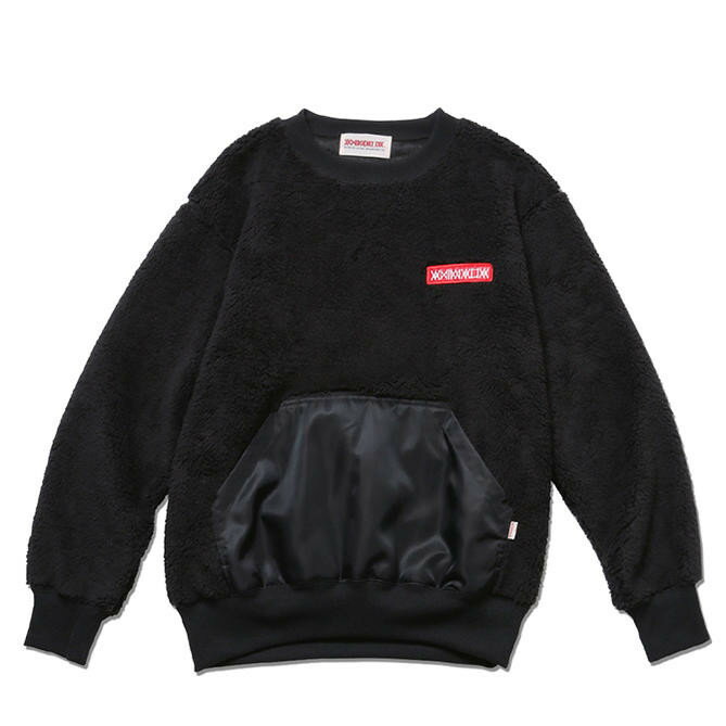 【セール/SALE-30】ANIMALIA(アニマリア) Puffy Sweat (BLACK) ボアフリースSW トレーナー クルーネック