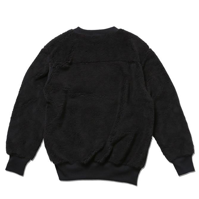 【セール/SALE-30】ANIMALIA(アニマリア) Puffy Sweat (BLACK) ボアフリースSW トレーナー クルーネック