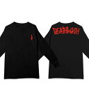 XLサイズ DEATHWISH デスウィッシュ DEATHSPRAY LONG SLEEVE T-SHIRTS (BLACK) ロンTEE 長袖Tシャツ