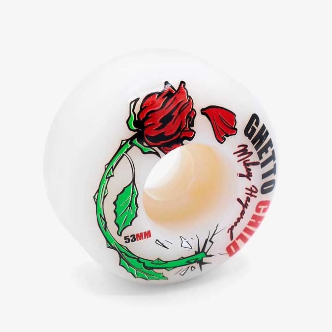 GHETTO CHILD (ゲトゥーチャイルド) 53mm 101A Concrete Rose WHEEL (WHITE) Mikey Haywoodプロモデル ウィール 