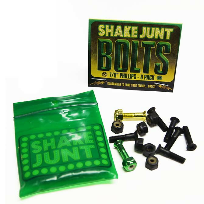 ブランド：SHAKE JUNT(シェークジャント)。 備考：サイズは7/8インチと1インチの2種類。ねじ山の形状はPHILLIPS(+)タイプとALLEN(六角)タイプです。グリーン1本、イエロー1本 ブラック6本のセットです。 ※メーカー希望小売価格はメーカーカタログに基づいて掲載しています