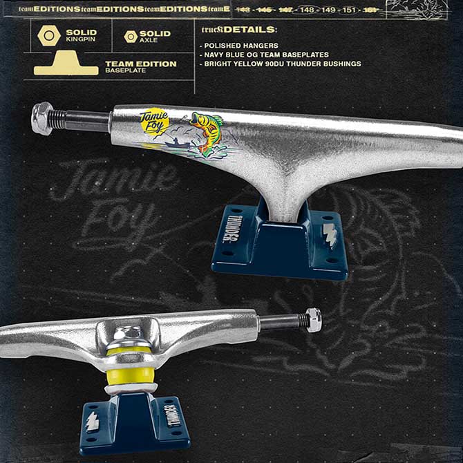 8.25 THUNDER TRUCKS  148 JAMIE FOY ANGLER TEAM EDITION TRUCKS ȥåڥȥܡ/SKATEBOARD