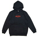 CHxILL PRODUCT(`v_Ng) LOGOhJ PULLOVER PARKA HOODIE (BLACK-RED) SvI[o[p[J[