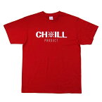 CHxILL PRODUCT(チルプロダクト) LOGO S/S T-SHIRTS (ガーネットレッド/GARNET RED) ヘビーウェイトTシャツ TS TEE