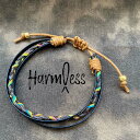 Harmless(ハームレス) BRACELET -Waterfall- (BLACK/BROWN/GOLD/TEAL) 本革使用 ブレスレット アクセサリー 無害