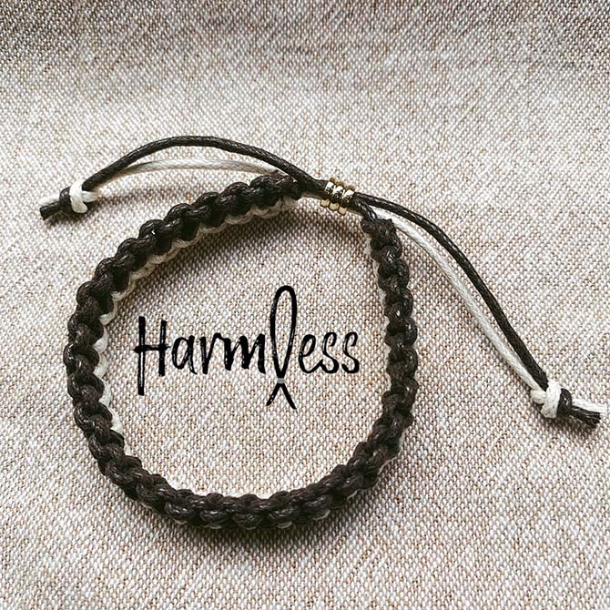 Harmless(ハームレス) BRACELET -Zoo- (DARK BROWN/OFF WHITE) ブレスレット アクセサリー 無害