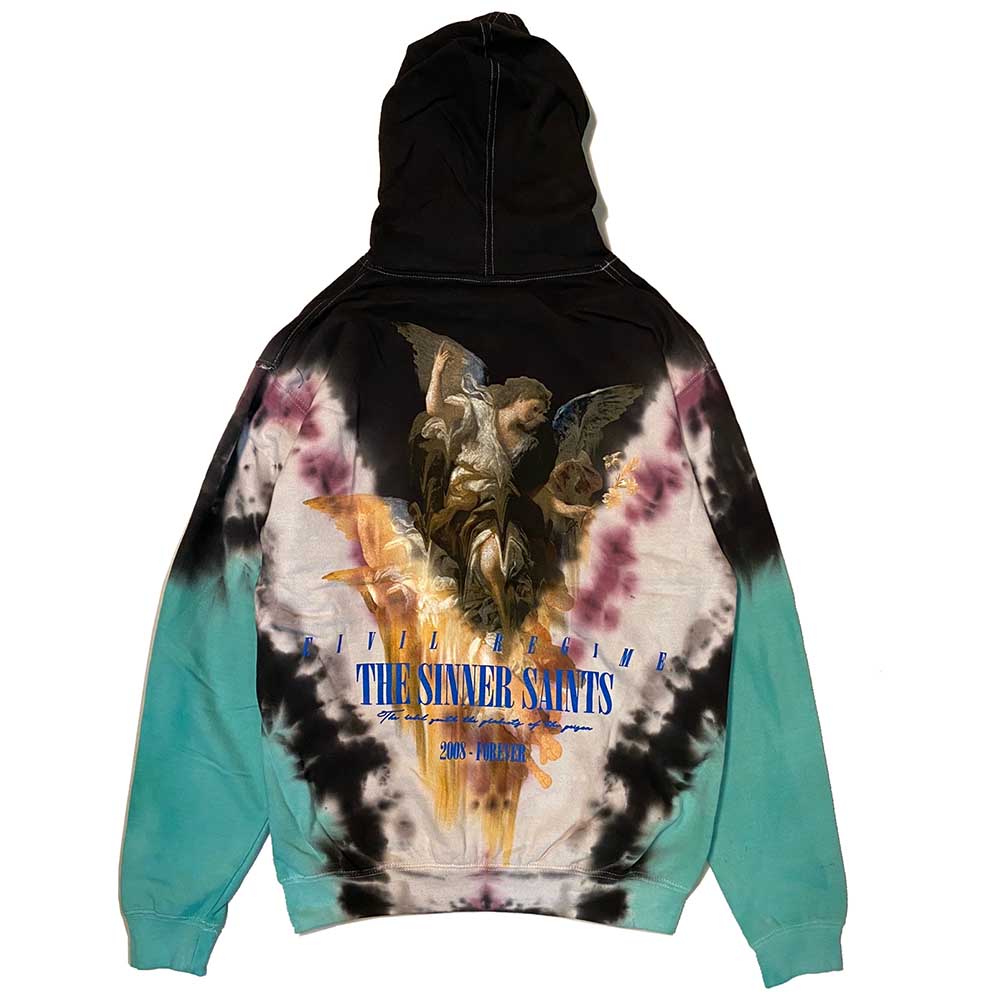 【30％OFF】CIVIL REGIME(シビル レジーム) ETERNAL ENDINGS HOODIE (Teal V-Wash) プルオーバーパーカー