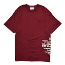 y40%OFFzDOUBLESTEAL _uX`[ SIDE PRINT |Pbg TVc (BURGUNDY) TEE T-SHIRTS