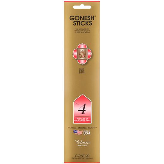 【No.4】GONESH ガーネッシュ 20本入り インセンススティック クラシックシリーズ お香 made in USA