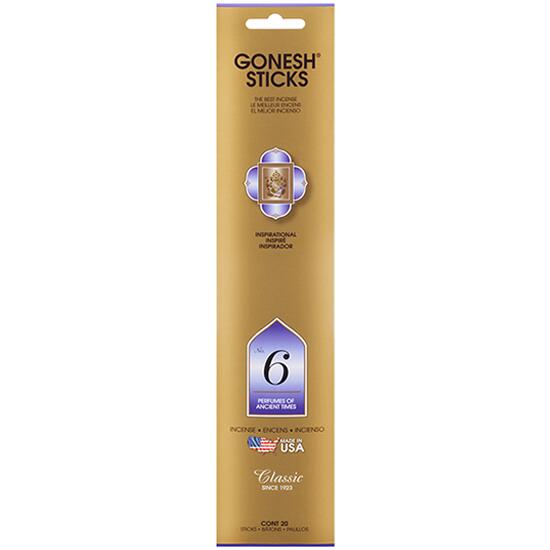 【No.6】GONESH ガーネッシュ 20本入り インセンススティック クラシックシリーズ お香 made in USA