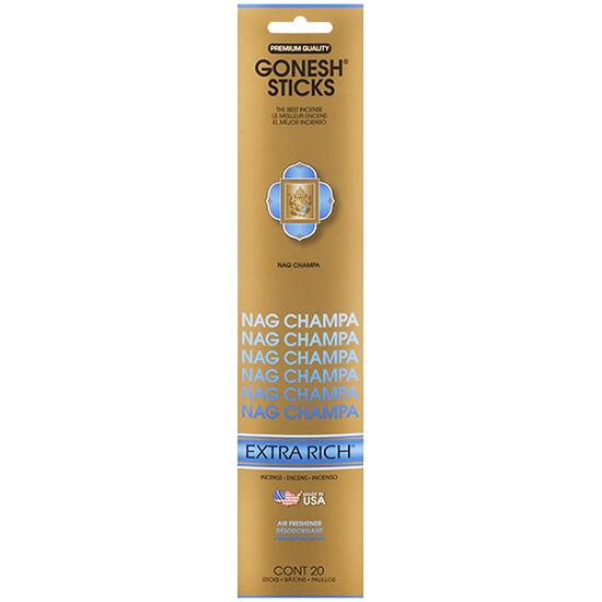 【NAG CHAMPA】GONESH ガーネッシュ 20本入り インセンススティック クラシックシリーズ お香 made in USA