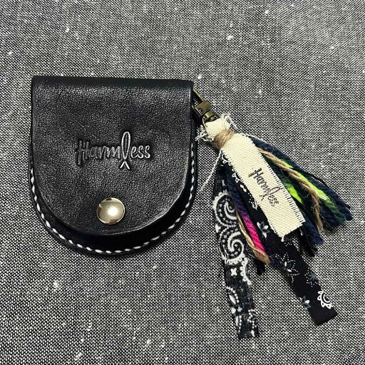 【牛革】Harmless ハームレス コインケース (BLACK) タッセル付き COIN CASE 財布 ハンドメイド 本革使用 無害 MADE IN JAPAN 日本製 【牛革】Harmless ハームレス コインケース (BLACK) タッセル付き COIN CASE 財布 ハンドメイド 本革使用 無害 MADE IN JAPAN 日本製