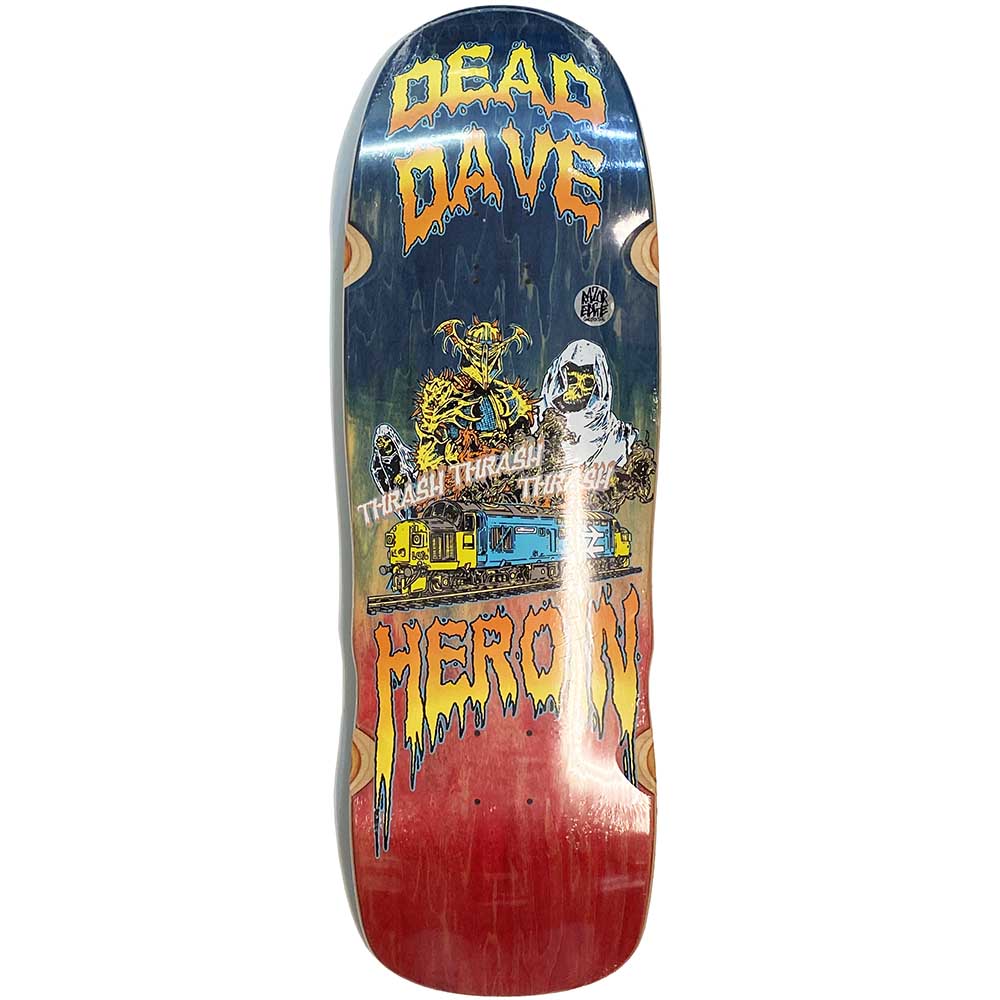 10.1インチ HEROIN ヘロイン 10.1” x 31.5” DEAD DAVE GHOST TRAIN DECK Razor Edge Wheel Wells デッキ 板【スケートボード/スケボー/SKATEBOARD】