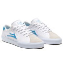 LAKAI JC FLACO II WHITE/CYAN LEATHER Xj[J[ V[Y