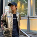 Mサイズ【30%OFF】LEFLAH(レフラー) 袖ライン MA-1 ジャケット (GOLD) JACKET エムエーワン アウター