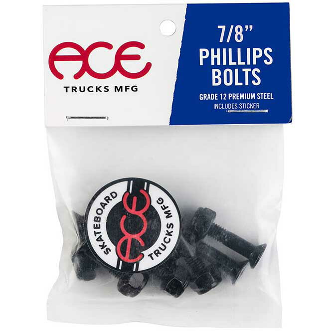 ACE TRUCKS(エース) 7/8 Phillips(+) Bolts Bis Nut ビス ナット ボルト 【スケートボード/SKATEBOARD】