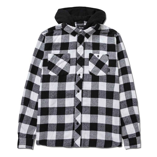 PRIMITIVE プリミティブ TWO-FER FLANNEL L/S HOOD SHIRTS (BLACK) フード付き フランネルシャツ PRIMITIVE プリミティブ TWO-FER FLANNEL L/S HOOD SHIRTS (BLACK) フード付き フランネルシャツ