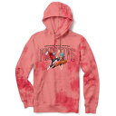 Lサイズ【30％OFF】DRAGON BALL SUPER ドラゴンボール超 × PRIMITIVE プリミティブ COLLEGIATE FIGHT WASHED HOOD (CORAL TIE DYE) 公式コラボ プルオーバーパーカー PARKA