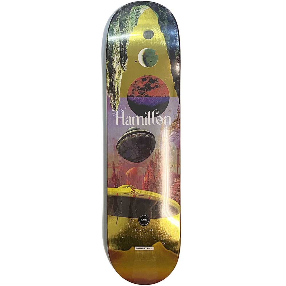 8.125 PRIMITIVE(v~eBu) HAMILTON NEW WORLDS Deck fbL  yXP[g{[h/XP{[/SKATEBOARDz