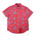 yZ[/SALE-40zMISHKA ~VJ Vc (FADED RED) GRILLE LOBSTER BUTTON-UP SHIRTS AnVc ALOHA