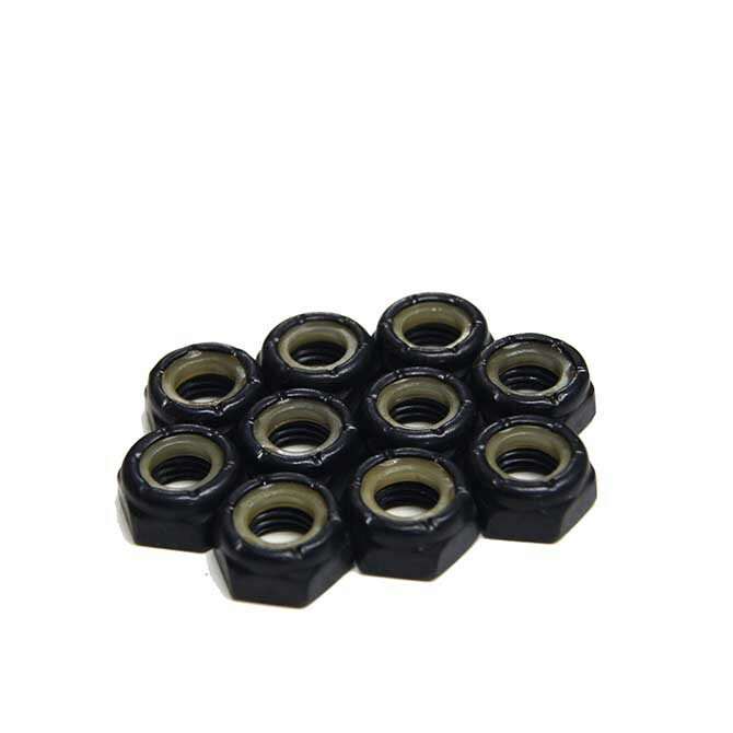 MASTERMIND (マスターマインド) AXLE NUT 10個セット (BLACK) Hardware ハードウエア ボルト ビスナットパーツ【スケートボ...