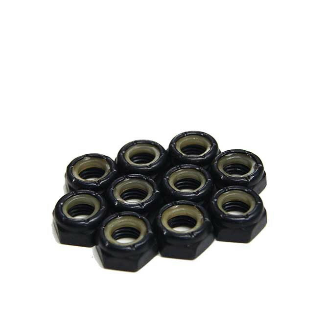 MASTERMIND (マスターマインド) AXLE NUT 10個セット (BLACK) Hardware ハードウエア ボルト ビスナットパーツ【スケートボード/スケボー/SKATEBOARD】