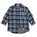 XLTCYy25%OFFzSQUARE(XNGA) 3/4 CHECK SHIRTS 7 `FbNVcyÉ/nagoya/SQARz