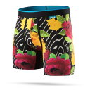 STANCE X^X MARBLE FLOWERS BB (BLACK) UNDERWEAR BOXER BRIEF A_[EFA {NT[pc u[t 