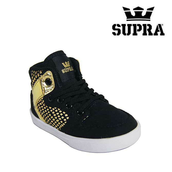 11cm/ץ륷塼/sampleSUPRA(ץ) TODDLER VAIDER(ȥɥ顼٥) BLACK-GOLD-WHITE 塼 ˡڹ谷Ź