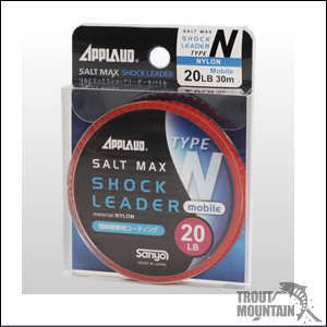 【お取り寄せ】サンヨーナイロンAPPLAUD　SALT　MAX　SHOCK LEADER　モバイル　ナイロン（12lb〜16lb）【30m】